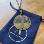 Long Dandelion Necklace for Women with Black Cord – Boho Pendant Necklace Handmade – Nature Inspired Jewellery Gift for Her – ASTER ALHELÍ