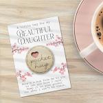 Maise &Rose Pocket Hug Daughter Token | Hug Gift For Daughter | Thinking Of You | Miss You | Pocket Hug From Mum | Cheer Up Gift | Letterbox Gift | Get Well Soon | Positive Pick Me Up | TKD