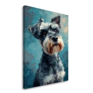 Miniature Schnauzer Painted Illustration - Art Print for Dog Lovers, Canine Portrait, Pet Art, Schnauzer Collectible, Home Decor