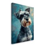 Miniature Schnauzer Painted Illustration - Art Print for Dog Lovers, Canine Portrait, Pet Art, Schnauzer Collectible, Home Decor