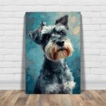 Miniature Schnauzer Painted Illustration - Art Print for Dog Lovers, Canine Portrait, Pet Art, Schnauzer Collectible, Home Decor