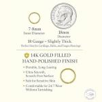 Gold Cartilage Earring - 18 Gauge 8mm Gold Helix Hoop - 14k Gold Filled Helix Earrings for Women - Small Cartilage Hoops