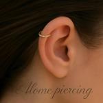 Gold Cartilage Earring - 18 Gauge 8mm Gold Helix Hoop - 14k Gold Filled Helix Earrings for Women - Small Cartilage Hoops