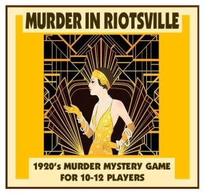 Murder in Riotsville | Host a 1920's Murder Mystery Dinner Party Game for 10-12 players | Supplied on a USB memory stick | Prints everything to host a murder mystery game event