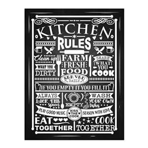 Kitchen Rules Metal Sign Plaque Home Decor Kitchen Mancave Pub Poster Gift Ref10810 (10X8 inches (Approx)25cmx20cm)