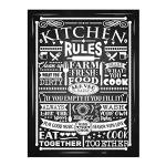 Kitchen Rules Metal Sign Plaque Home Decor Kitchen Mancave Pub Poster Gift Ref10810 (10X8 inches (Approx)25cmx20cm)