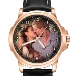 CUSTOM ENGRAVED GENTS MENS PHOTO WRIST WATCH BIRTHDAY ANNIVERSARY CHRISTMAS BEST GIFT