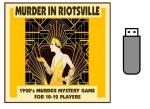 Murder in Riotsville | Host a 1920's Murder Mystery Dinner Party Game for 10-12 players | Supplied on a USB memory stick | Prints everything to host a murder mystery game event