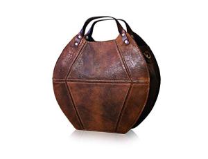 KALATING Handmade Womens Leather Handbag Tote Shoulder Bag Ladies Hand bag Medium Brown