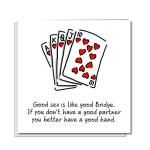 Funny Bridge/Poker Birthday Card - Card Game - Funny humorous rude adult card