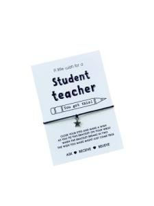 Student teacher gift | Student teacher wish bracelet | Gift for Trainee teacher present