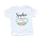 Flower Girl T-Shirt | Wedding Proposal Gift for Kids | Bridal Party Wedding Day Children Girl | Baby Toddler Wedding Top | Pink Design