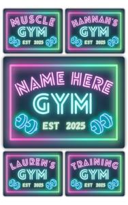 Personalised Gym Sign - Metal Plaque Retro Signs for Home, Man Cave Decor, Shed, Pub, House, Garage - Motivational Wall Art