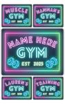 Personalised Gym Sign - Metal Plaque Retro Signs for Home, Man Cave Decor, Shed, Pub, House, Garage - Motivational Wall Art