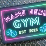 Personalised Gym Sign - Metal Plaque Retro Signs for Home, Man Cave Decor, Shed, Pub, House, Garage - Motivational Wall Art