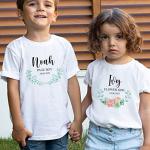 Flower Girl T-Shirt | Wedding Proposal Gift for Kids | Bridal Party Wedding Day Children Girl | Baby Toddler Wedding Top | Pink Design