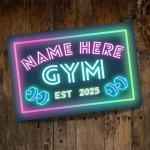 Personalised Gym Sign - Metal Plaque Retro Signs for Home, Man Cave Decor, Shed, Pub, House, Garage - Motivational Wall Art