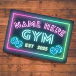 Personalised Gym Sign - Metal Plaque Retro Signs for Home, Man Cave Decor, Shed, Pub, House, Garage - Motivational Wall Art