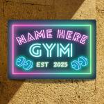 Personalised Gym Sign - Metal Plaque Retro Signs for Home, Man Cave Decor, Shed, Pub, House, Garage - Motivational Wall Art