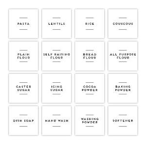 Custom Pantry Labels, Herbs & Spices, Baking, Kitchen, Laundry Room, Bathroom, Tea, Coffee, Sugar, Spice Labels, Minimalist Personalised Home Organisation Waterproof Stickers