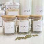 Custom Pantry Labels, Herbs & Spices, Baking, Kitchen, Laundry Room, Bathroom, Tea, Coffee, Sugar, Spice Labels, Minimalist Personalised Home Organisation Waterproof Stickers