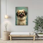 Pekingese Dog Canvas Art Print: Painted Illustration of Regal Canine, Pet Portrait, Animal Lover Gift, Home Decor, Collectible Artwork