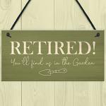 Red Ocean Funny Garden Sign Novelty Retirement Gift Hanging Door Summerhouse Sign Shed Sign Gift For Him Her Friendship Gift