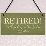 Red Ocean Funny Garden Sign Novelty Retirement Gift Hanging Door Summerhouse Sign Shed Sign Gift For Him Her Friendship Gift