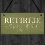 Red Ocean Funny Garden Sign Novelty Retirement Gift Hanging Door Summerhouse Sign Shed Sign Gift For Him Her Friendship Gift