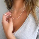 Annika Bella Sterling Silver Chain Choker Necklace, Length 13-16 Inches, 925 Stacking Chokers for Women and Teens, Waterproof, Minimalist Jewellery (Ball Satellite Chain)