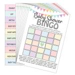 Baby Shower Bingo - Neutral Unisex/Boy/Girl - 20 Players - Perfect Party Game! (Rainbow/Neutral)