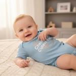 Little Secrets Clothing Chelsea Football Newborn Baby Bodysuit, Cutest Fan Blue Romper for Boys and Girls (0-3 Months)