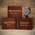 Personalised Walnut Wood Wooden Date Watch, Groomsmen Gift, Mens Gift, Mens Watch, Watch for Hushand