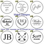 Personalised Walnut Wood Wooden Date Watch, Groomsmen Gift, Mens Gift, Mens Watch, Watch for Hushand