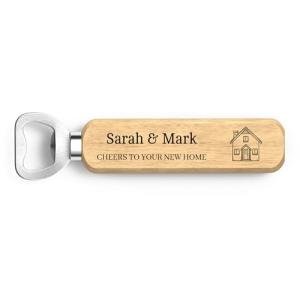 Beecreative Personalised New Home Gifts For Couple, House Warming Gifts New Home, Personalised New Home Gifts, First Home Gifts, New Home Present, Wooden Bottle Opener