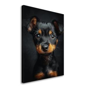 English Toy Terrier (Black & Tan) Painted Illustration Art Print – Canine Elegance, Dog Lover Gift, Pet Portrait, Detailed Realism, Home Decor, Collectible