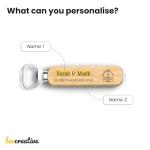 Beecreative Personalised New Home Gifts For Couple, House Warming Gifts New Home, Personalised New Home Gifts, First Home Gifts, New Home Present, Wooden Bottle Opener