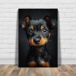 English Toy Terrier (Black & Tan) Painted Illustration Art Print – Canine Elegance, Dog Lover Gift, Pet Portrait, Detailed Realism, Home Decor, Collectible
