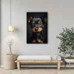 English Toy Terrier (Black & Tan) Painted Illustration Art Print – Canine Elegance, Dog Lover Gift, Pet Portrait, Detailed Realism, Home Decor, Collectible