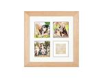Solid Wood Pet Ashes Photo Frame Urn with Personalised Photos and Text, 8x8 (Light Grey, With Standard Glass)