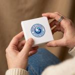 Seafoam Blue Cornish Seaglass Necklace with a 925 Sterling Bail and Snake Chain - Medium - Gift Boxed - A13