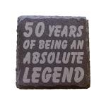 50th Birthday Gifts Men Funny Slate Coaster - 50th Birthday Gifts for Women Friend - 50th Birthday Ideas for Men - Novelty and Funny 50th Birthday Gifts