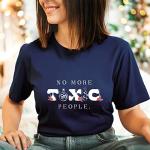 No More Toxic People T-Shirt | Gift for Her | Hipster Clothing | Women Tshirt | Funny Positivity Women's Graphic Tee Cute Tops Teen Girl Tee (XXL, Mauve)