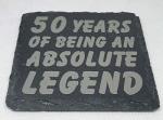50th Birthday Gifts Men Funny Slate Coaster - 50th Birthday Gifts for Women Friend - 50th Birthday Ideas for Men - Novelty and Funny 50th Birthday Gifts