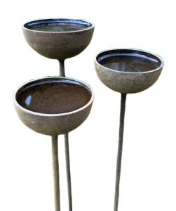 Rain Catchers Set of 3, FigTreeMetal, Metal Garden Ornaments,