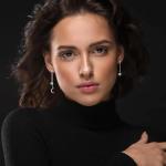 Weviway Sterling Silver Moon and Star Drop Earrings,14K Gold Plated, CZ Crystal Chain Dangle, Celestial Wedding Jewellery