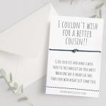 Cousin Gifts, Cousin Wish Bracelet, Cousin Birthday Gifts, Cousin Bracelet, Gifts for Cousin, Letterbox Gift, Best Cousin Gifts, Special Cousin Gifts Make a Wish Bracelet