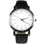 Kanji Japanese numerals design wristwatch - Black/Brown strap (Black)