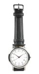 Kanji Japanese numerals design wristwatch - Black/Brown strap (Black)