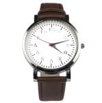 Kanji Japanese numerals design wristwatch - Black/Brown strap (Black)